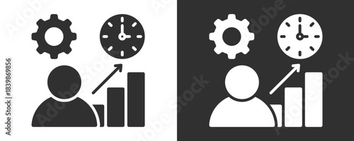 Efficiency Icon Set Vector Collection Isolated In Black And White