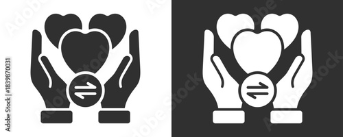 Empathy Icon Set Vector Collection Isolated In Black And White