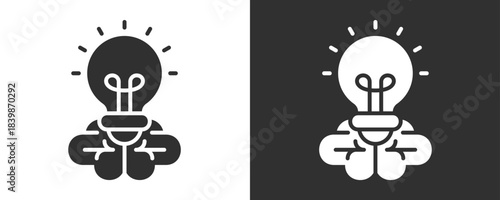 Knowledge Icon Set Vector Collection Isolated In Black And White