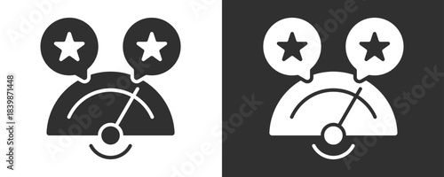 Rating Icon Set Vector Collection Isolated In Black And White
