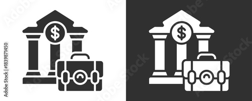 Monetary Policy Icon Set Vector Collection Isolated In Black And White