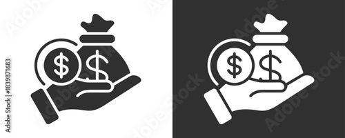 Money Icon Set Vector Collection Isolated In Black And White