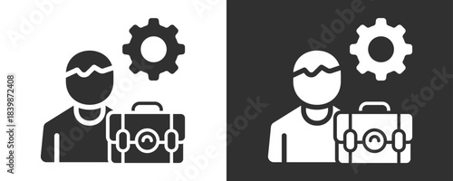 Employment Icon Set Vector Collection Isolated In Black And White