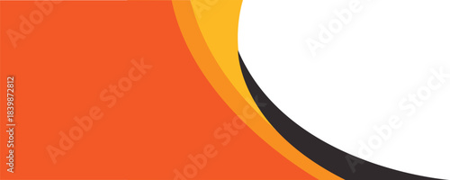 Abstract geometric design with orange and yellow curves
