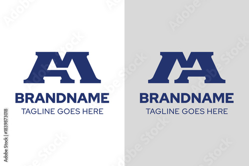 Letters MA AM Luxury Logo, suitable for any business with AM or MA initials