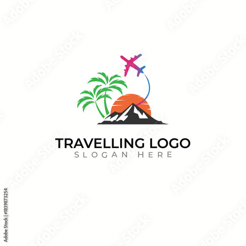 Travel agency logo icon vector template design 