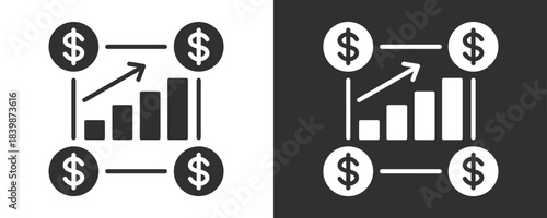 Chart Icon Set Vector Collection Isolated In Black And White