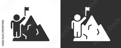 Challenge Icon Set Vector Collection Isolated In Black And White