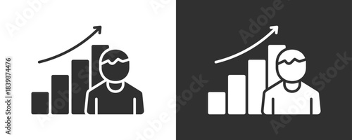 Self Growth Icon Set Vector Collection Isolated In Black And White