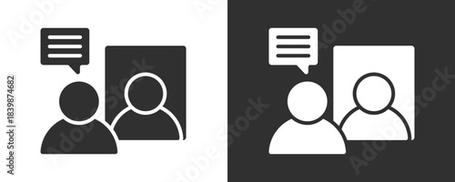 Self Reflection Icon Set Vector Collection Isolated In Black And White