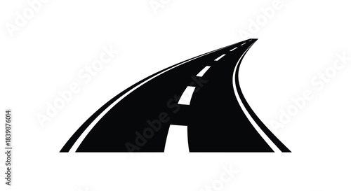 A striking image of a winding road forming the letter a in a dark silhouette