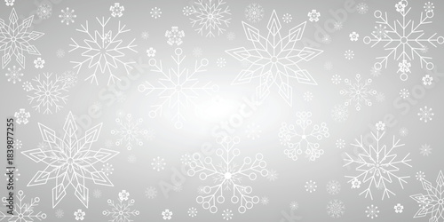 Elegant snowflake pattern background delicate winter frost design for holiday greetings and seasonal promotions soft gradient effect EPS vector