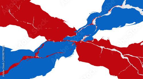 Red and Blue Abstract Paint Splash Background