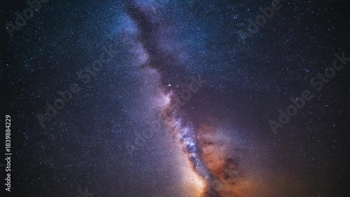 Vast expanse of the Milky Way galaxy stretching across a starry night sky