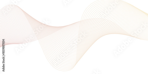 Dynamic minimal smoke sound line. Energy abstract smooth colorful gradient frequency isolated element creative blend. Science tech swirls with thin twisted connected vibration simple grid.	