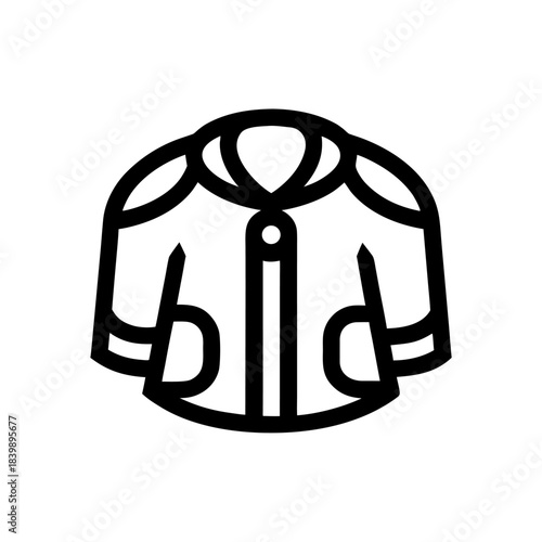 An outline icon of a children’s jacket with rounded lines, symbolizing comfort, warmth, and outerwear.