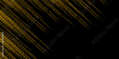 Abstract halftone yellow dots pattern and black gradient grunge texture background. with a modern concept style
