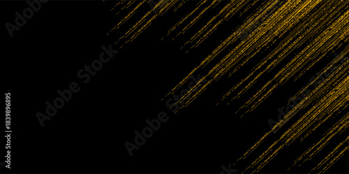Abstract halftone yellow dots pattern and black gradient grunge texture background. vector illustration eps10