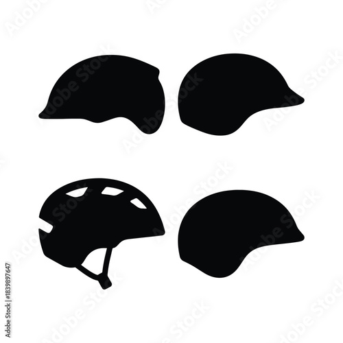Bicycle helmet silhouette bundle for safety