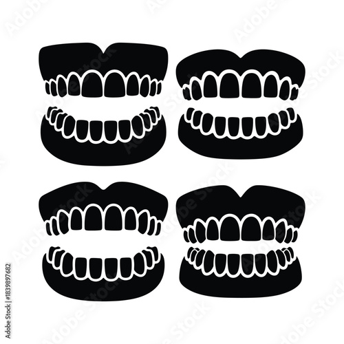 Full denture silhouette set dental care