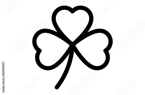 Three-Leaf Clover Line Icon