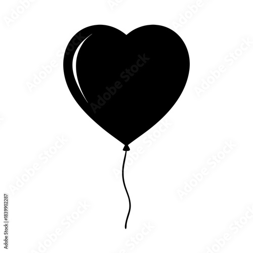Soft Gradient Valentine Balloons Icon Isolated on White.