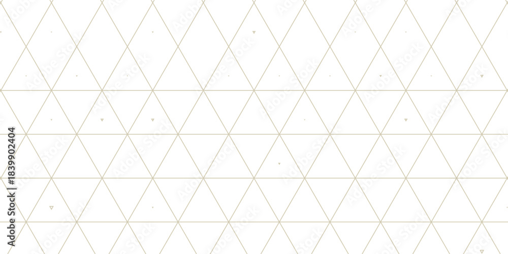 Naklejka premium Abstract geometric pattern with triangle, lines and stripes on white background. A seamless vector background. Graphic modern pattern. White and gold pattern.