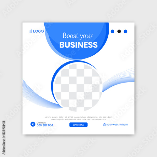 Corporate social media post design.
