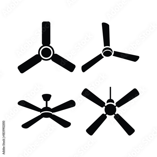 Ceiling fan silhouette bundle home appliance