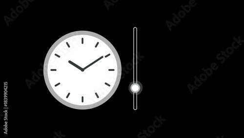 Precise Time Management: A minimalist clock design with an adjacent slider, symbolizing precision and control over time. The clock showcases the passing of time, reflecting on deadlines and precision.