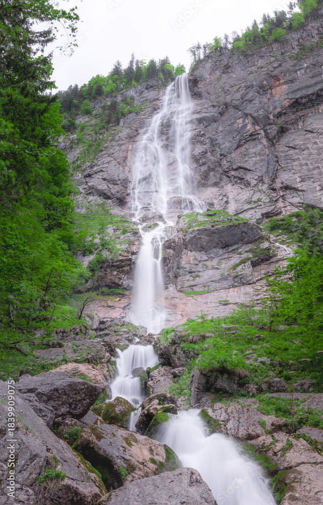 Fototapeta premium Rothbach Waterfall near Konigssee lake in Berchtesgaden National Park, Germany
