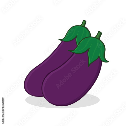 Purple eggplant. egg plant. slice eggplant