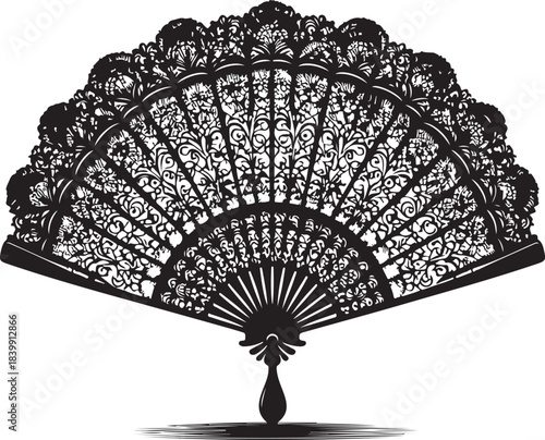 black and white fan