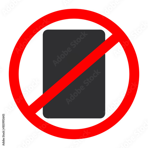 Prohibition sign for mobile phone usage, no cell phone allowed symbol graphic. Free Download Prohibition sign for mobile phone usage, no cell phone allowed symbol graphic. - GFXLoad