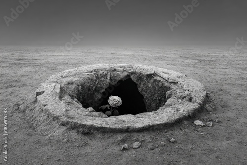 Submerged Circular Hole in Sandy Bottom