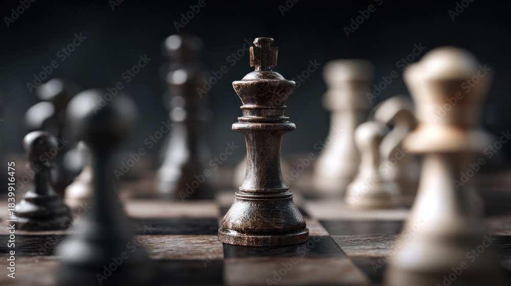 Fototapeta premium Chess king strategy