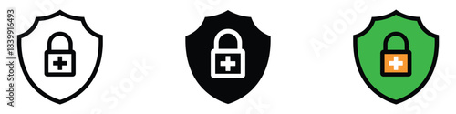 Medical Security icon vector. health protection symbol. vector illustration.