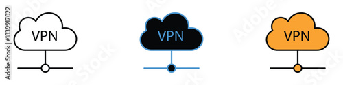 VPN icon vector. secure internet access and data protection symbol. vector illustration.