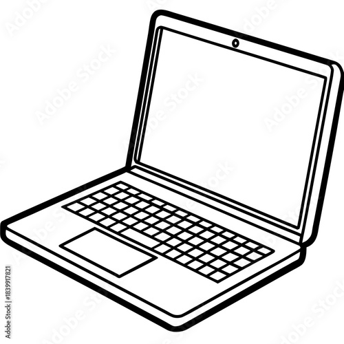laptop isolated on white background