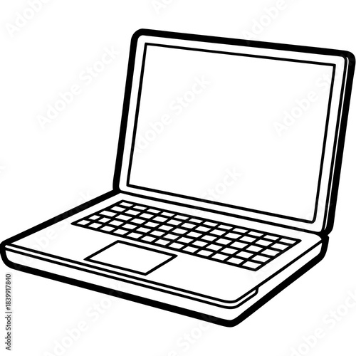 laptop isolated on white