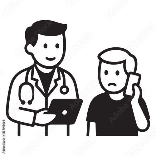 Virtual Radiology Doctor Patient Xray Review Silhouette