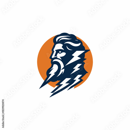 Zeus God of Thunder Logo