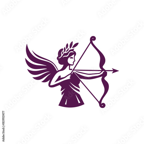 Artemis Archer Olympian Goddess Logo