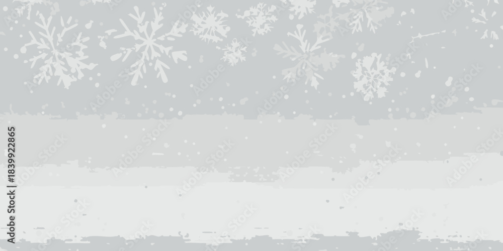 Obraz premium A grayscale background featuring falling snowflakes and a textured lower portion