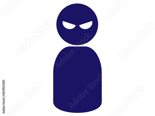 不審者のシルエット（怪しい人のアイコン）