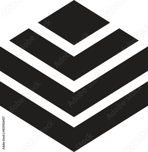 Abstract Layered Block Icon