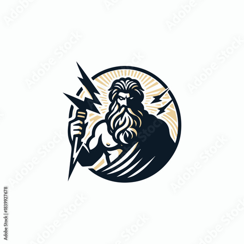 Zeus God of Thunder Logo