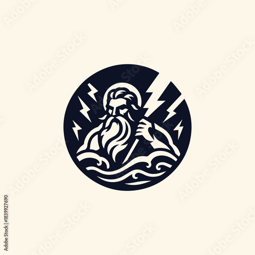 Zeus God of Thunder Logo