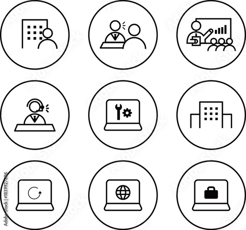 IT Support & Presentation / IT系アイコンセット