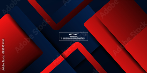 Abstract simple red and blue gradient illustration background with 3D appearance, overlapping boxes with shadows. Vector Eps10